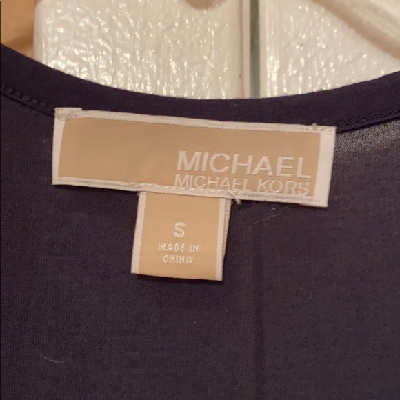 Michael Kors Navy Embellished Tee - Picture 2 of 3